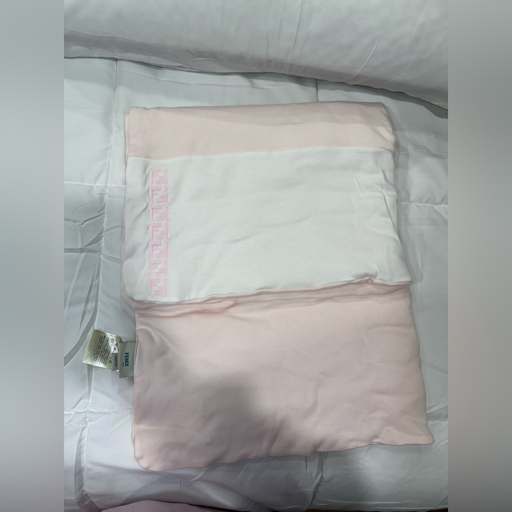 Fendi Blush Pink and White Throw - Picture 3 of 4